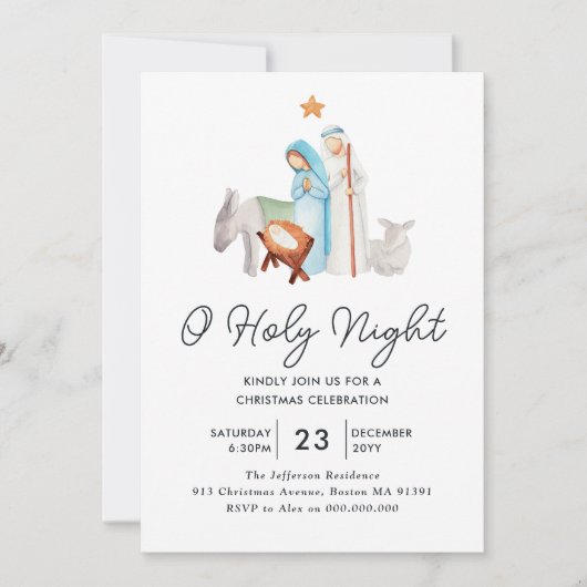 Religieuze Geboortezorg Kerstviering Kaart (Voorkant)