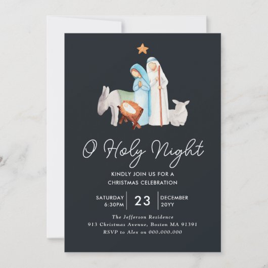 Religieuze Geboortezorg Kerstviering Kaart (Voorkant)