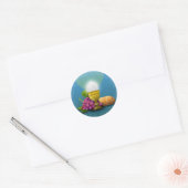 Religieuze Gemeenschap Druiven en Brood Ronde Sticker (Envelop)