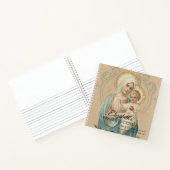 Religieuze, gevlekte Maagd Mary Jesus Notitieboek (Binnen)