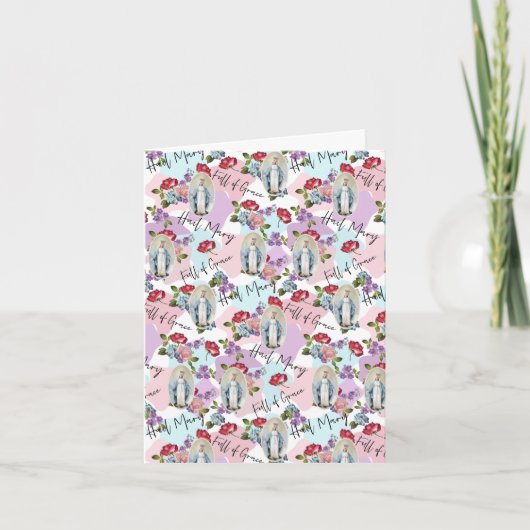 Religieuze, , gevlekte Maagd Mary Jesus Rozen Kaart (Voorkant)