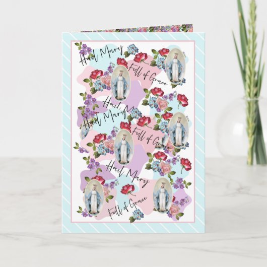 Religieuze, , gevlekte Maagd Mary Jesus Rozen Kaart (Voorkant)