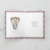 Religieuze, , gevlekte Maagd Mary Jesus Rozen Kaart (Binnen)