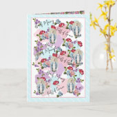 Religieuze, , gevlekte Maagd Mary Jesus Rozen Kaart (Gele Bloem)