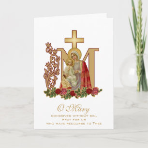 Religieuze, , gevlekte Maagd Mary Jesus Rozen Kaart