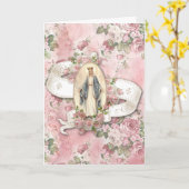 Religieuze, , gevlekte Maagd Mary Jesus Rozen  Kaart (Gele Bloem)