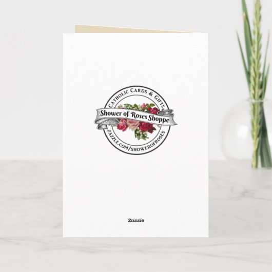 Religieuze gezegende Maagd Maria Jezus Bloemen Kaart (Achterkant)