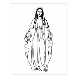 Religieuze Gezegende Maagd Maria Katholieke Rubber Rubberstempel
