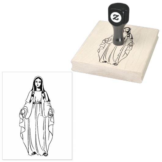 Religieuze Gezegende Maagd Maria Katholieke Rubber Rubberstempel (Gestempeld)