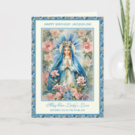Religieuze Gezegende Maria Bloemrijke Gebedsroos R Kaart