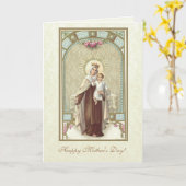 Religieuze gezegende Moeder Maria Onze Lieve Vrouw Kaart (Gele Bloem)