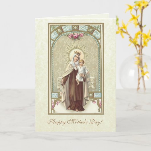 Religieuze gezegende moeder Maria Onze-Lieve-Vrouw Kaart (Gele Bloem)