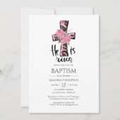 Religieuze Girly Christelijke Baptisme Uitnodiging (Voorkant)