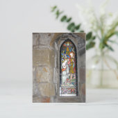 Religieuze Glas in lood Windows Post Card Briefkaart (Staand voorkant)