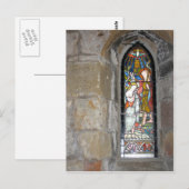Religieuze Glas in lood Windows Post Card Briefkaart (Voorkant / Achterkant)