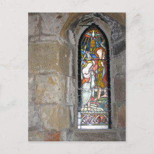 Religieuze Glas in lood Windows Post Card Briefkaart