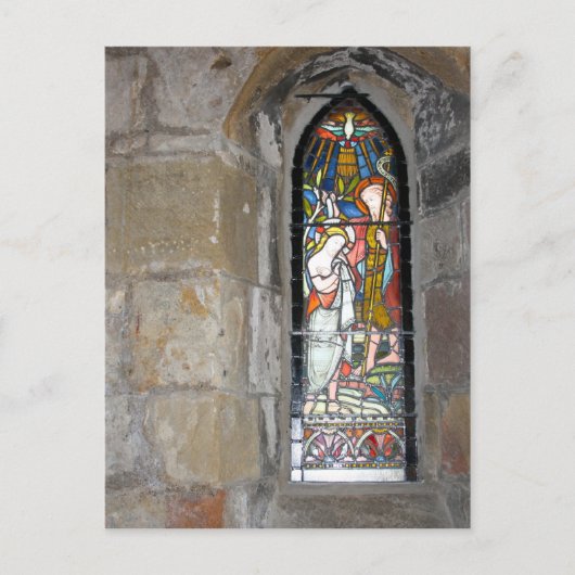 Religieuze Glas in lood Windows Post Card Briefkaart (Voorkant)