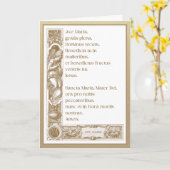 Religieuze Gold AVE MARIA Maagd Mary Elegant Kaart (Gele Bloem)