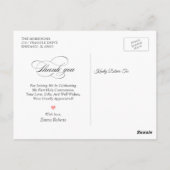 Religieuze Gold Cross Blush Pink Floral Hartelijk  Briefkaart (Achterkant)