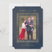 Religieuze Gold-kerstfotokaart Kaart (Voorkant)