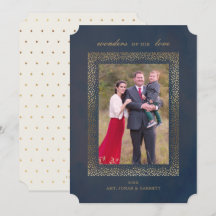 Religieuze Gold-kerstfotokaart