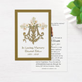 Religieuze Gold Marian Cross Funeral Lilies Visitekaartje (Bureau)