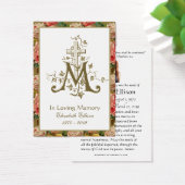 Religieuze Gold Marian Cross Funeral Rozen Visitekaartje (Bureau)