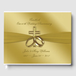 Religieuze Golden 50ste Jubileum Guestbook Gastenboek