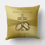 Religieuze Golden 50ste Jubileum Sierkussen (Achterkant)