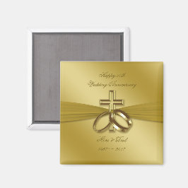 Religieuze Golden 50th Wedding Jubileum Magnet