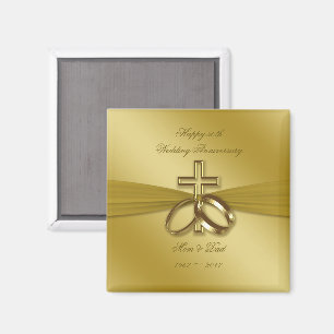 Religieuze Golden 50th Wedding Jubileum Magnet