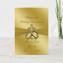 Religieuze gouden huwelijksverjaardagskaart 50 jaa kaart