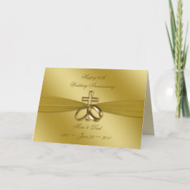 Religieuze gouden huwelijksverjaardagskaart 50 jaa kaart