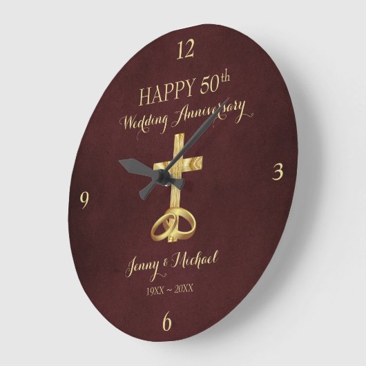 Religieuze Gouden Kruis Herdenking Grote Klok (Hoek)