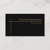 Religieuze Gouden Kruis Kerk Pastor Minimalist Visitekaartje (Voorkant)