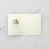 Religieuze goudmaagd Mary Lilies Kaart (Binnen)