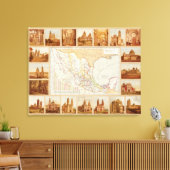 Religieuze Grafiek van Mexico Canvas Afdruk (Insitu (Woonkamer))