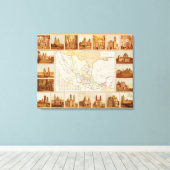 Religieuze Grafiek van Mexico Canvas Afdruk (Insitu (Houten vloer))