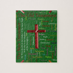 Religieuze groene woordwolk legpuzzel
