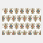 Religieuze Guadalupe Maagd Mary Floral Rozen Inpakpapier Vel (Voorkant)
