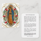 Religieuze Guadalupe Purgatory Prayers Heilige Kaa Plaatskaartje (Voorkant / Achterkant)