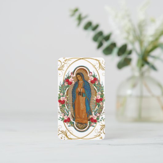 Religieuze Guadalupe Purgatory Prayers Heilige Kaa Plaatskaartje (Staand voorkant)