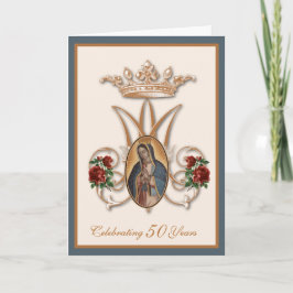 Religieuze Guadelupe Maagd Maria Rode Rozen Kaart