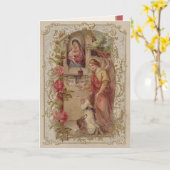 Religieuze Guardian Angel Prayer Young Girl Kaart (Gele Bloem)