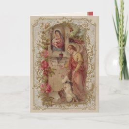 Religieuze Guardian Angel Prayer Young Girl Kaart