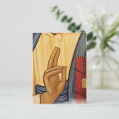 Religieuze Handgebaar Kunst Briefkaart (Staand voorkant)