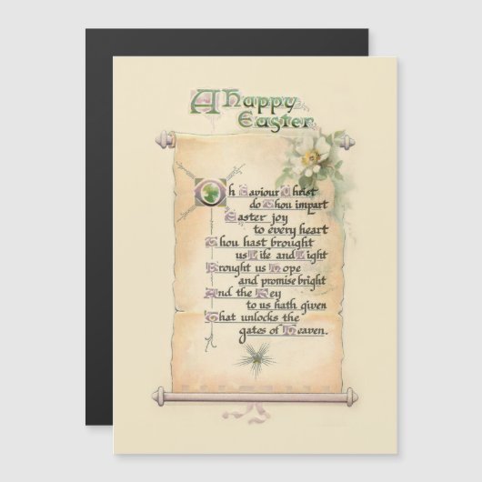  Religieuze Happy Pasen Typografie Scroll (Voorkant / Achterkant)