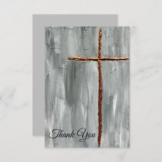 Religieuze Hartelijk dank Bedankkaart (Voorkant / Achterkant)