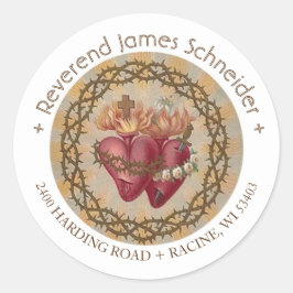 Religieuze  harten van Jezus Maagd Mary Ronde Sticker