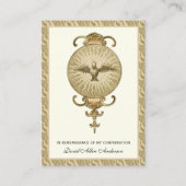 Religieuze heiligdommen Bevestiging Gold Heilige K Informatiekaartje (Voorkant)